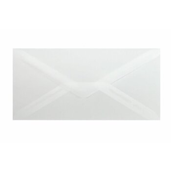 25 envelopes each with triangular flap Din long 4.33 x 8.66 in transparent