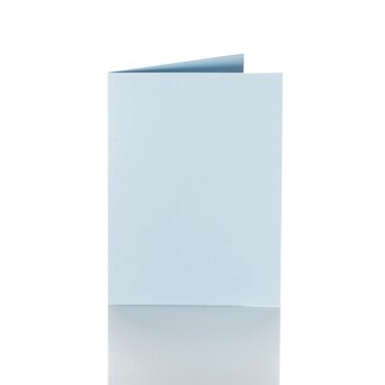 Carte pliante 12x17 cm 240 g / m² 25 pièces en bleu clair