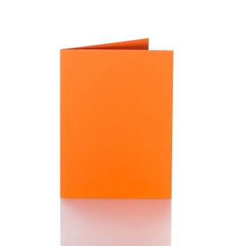 Faltkarte 12x17 cm 240 g/qm 25 Stück in Orange