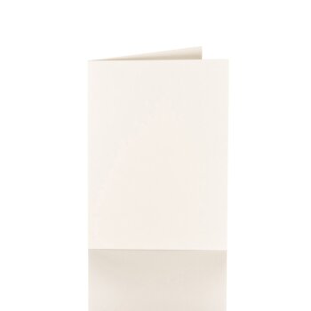 Carte pliante 12x17 cm 240 g / m² 25 pièces en ivoire