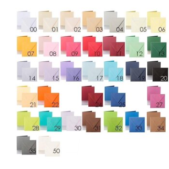 25 envelopes 155x155 mm + folded cards 150x150 mm apple-green