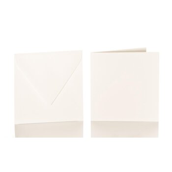 25 envelopes 155x155 mm + folded cards 150x150 mm ivory