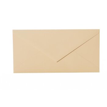 Enveloppes DIN longues - 11x22 cm - camel avec rabat triangulaire