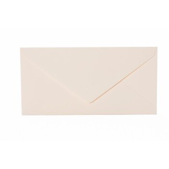 Enveloppes DIN longues - 11x22 cm - crème à rabat triangulaire