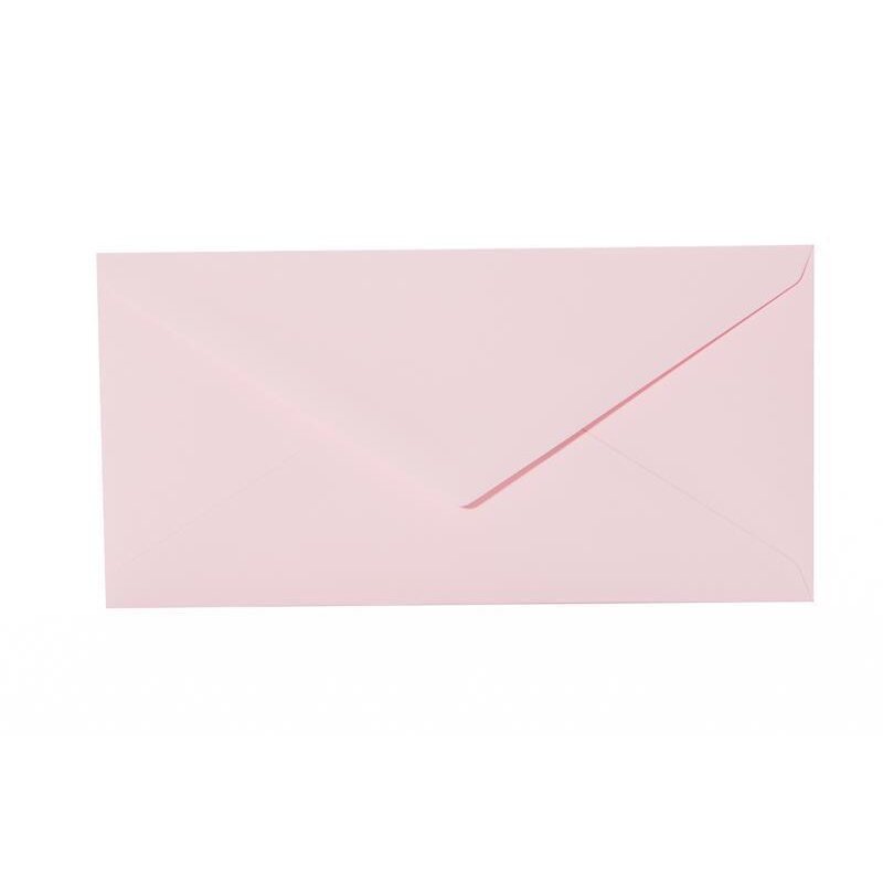 Briefumschläge DIN lang - 11x22 cm - Rosa mit Dreieckslasche