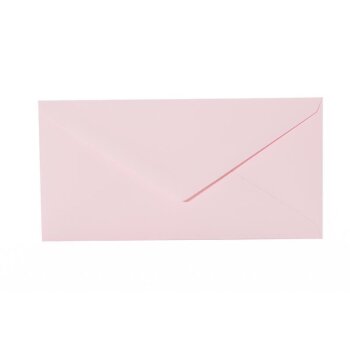 Enveloppes DIN longues - 11x22 cm - rose avec rabat...
