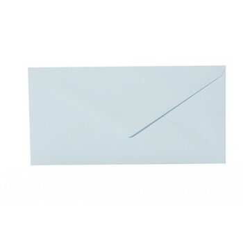 Enveloppes DIN longues - 11x22 cm - bleu délicat avec rabat triangulaire