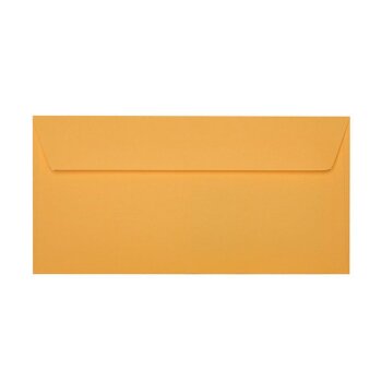 25 DIN long envelopes with adhesive strips (without window) 4.33 x 8.66 in yellow-orange