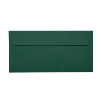 25 Buste DIN lunghe con strisce adesive (senza finestra) 11x22 cm verde scuro