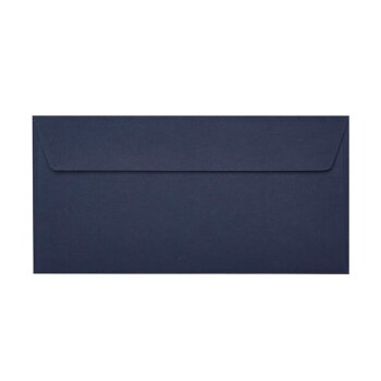 25 enveloppes DIN longues avec bandes adhésives (sans fenêtre) 11x22 cm bleu foncé