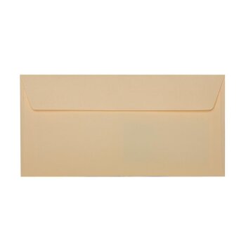 25 sobres DIN largos con tiras adhesivas (sin ventana) 11x22 cm amarillo dorado