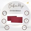 25 DIN long envelopes with adhesive strips (without window) 4.33 x 8.66 in Bordeaux