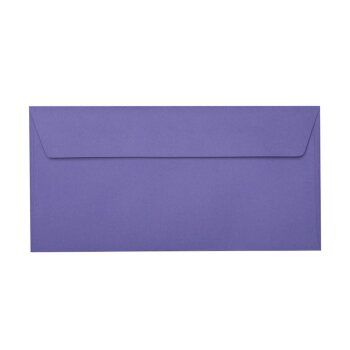 25 enveloppes DIN longues avec bandes adhésives (sans fenêtre) 11x22 cm violet