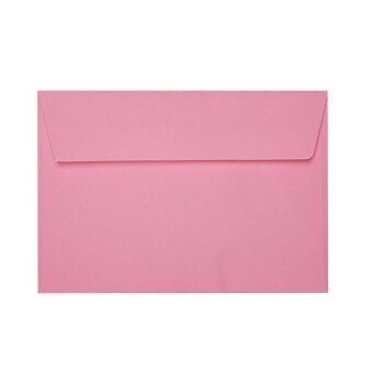 25 Envelopes DIN B6 (4.92 x 6.93 in) adhesive 120 g / sqm light pink