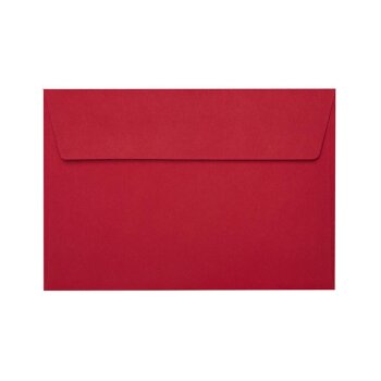 25 Envelopes DIN B6 (4.92 x 6.93 in) pressure-sensitive adhesive 120 g / qm wine red