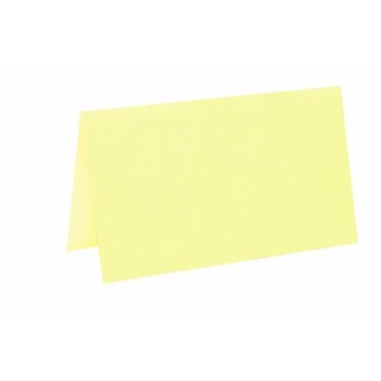 je 25 farbige Blanko Tischkarten, Platzkarten 5x9 cm in Gelb