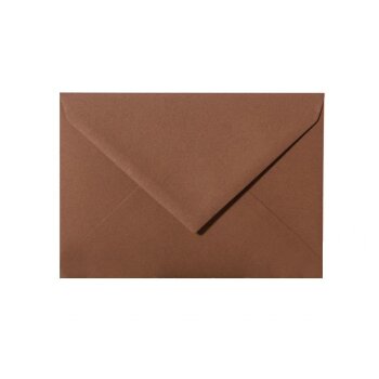 Envelopes C6 (4,48 x 6,37 in) - brown with a triangular flap