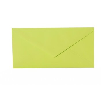 Enveloppes DIN longues - 11x22 cm - vert pomme avec rabat...
