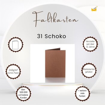 Faltkarten 12x17 cm - Schoko