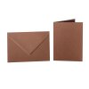 Enveloppes B6 + carte pliante 12x17 cm - chocolat