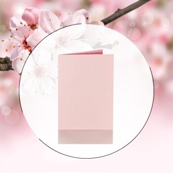 Folding cards 3.94 x 5.91 in - light pink for C6