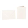 Enveloppes B6 + carte pliante 12x17 cm - ivoire