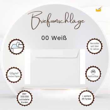 Enveloppes C6 (11,4x16,2 cm) - blanc avec bandes adhésives