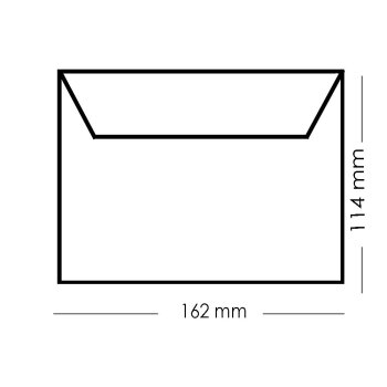 Enveloppes C6 (11,4x16,2 cm) - crème délicate avec des bandes adhésives