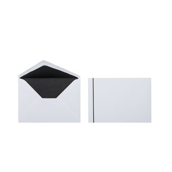 Enveloppes de deuil B6 (125 x 176 mm) lignées noires bandes de 2 mm 25 pièces