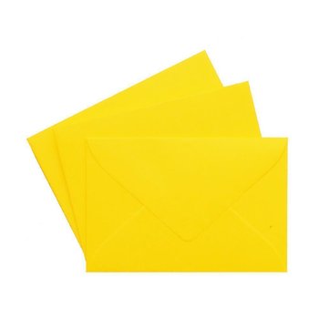 Buste 60 x 90 mm, 120 g / m² di colore giallo intenso