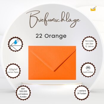 Briefumschläge C8 (5,7x8,1 cm) - Orange