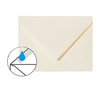 Enveloppes DIN B6 (125 x 176 mm) - crème délicate 120 g / m2 avec doublure intérieure - adhésif humide